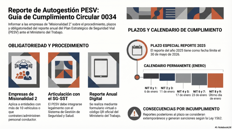 EL NUEVO REPORTE OBLIGATORIO PARA TODAS LAS EMPRESAS CON MISIONALIDAD 2 DEL PESV